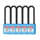 thumbnail image 1 of Candado industrial Simple Safe Door Door Hardware Lockout Professional Sets Multifuncionales Cerraduras de hogar para empresas industrias azules 5 piezas Yuarrent TO001359-03B, 1 of 6