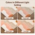 thumbnail image 7 of Design&I 8'x10' Ultra Soft Area Rug, Burnt Orange Terracotta Retro Abstract Mid Century Boho Midcentury Modern Curved Earth Tone Fluffy Washable Non Shedding for Bedroom Living Room Under Sectional, 7 of 7