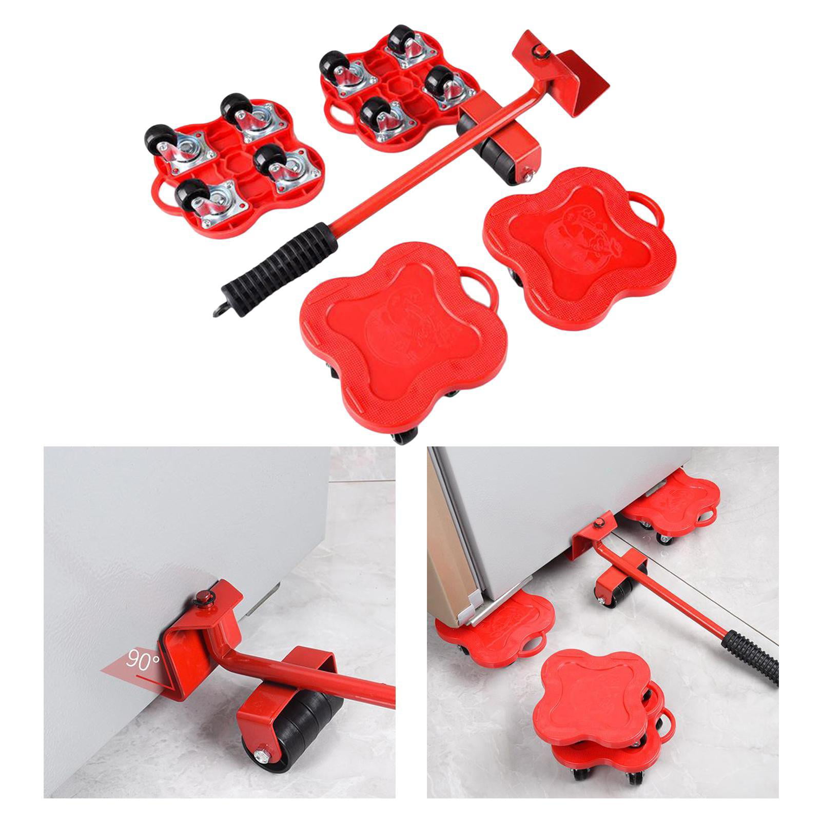 Heavy Duty Furniture Lifter Tool 2.6x13.5 inch 4 Sliders Red Furniture  Movers