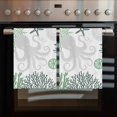 thumbnail image 2 of Green Grey Octopus Coastal Kitchen Towels Set of 2, Water Absorbent Dish Towel, Nautical Coral Starfish Decorative Hand Towels - Quick Drying Cloth for Cooking Baking, 18x28 Inch, 2 of 8