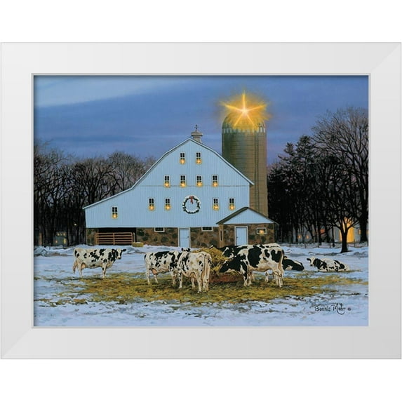 Mohr, Bonnie 32x25 White Modern Wood Framed Museum Art Print Titled - All is Calm