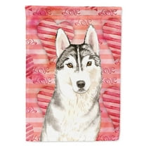 Love a Siberian Husky House Flag