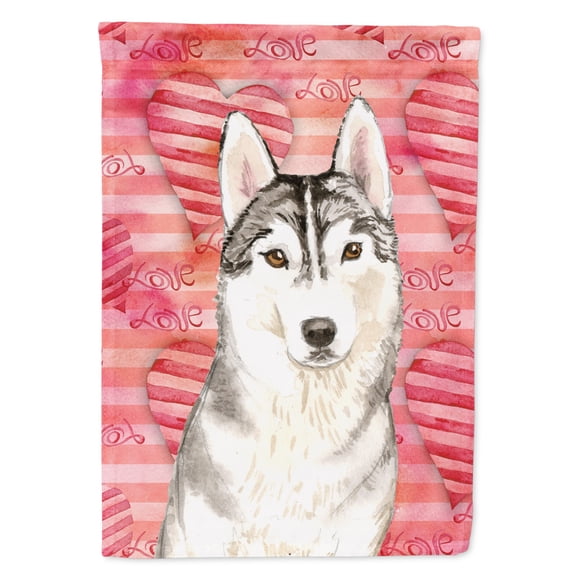 Love a Siberian Husky Garden Flag