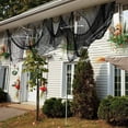thumbnail image 6 of Halloween Decorations, Kabnic Halloween Gauze - Black Creepy Cloth for Indoor & Outdoor Halloween Decor, Haunted Houses, Gardens, Front Doors & Spider Web Decorations, 85"W x 98"L, 6 of 8