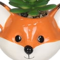 thumbnail image 2 of Artificial Succulent Plant in Fox Planter, 2 of 4