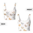 thumbnail image 5 of Lsque Funny Chicken Printed Women'S Sports Bra, Compression, Moisture Wicking, High-Impact Sports Bra For Women,Supportive sports bra-XX-Large, 5 of 9