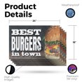 thumbnail image 2 of The Best Burgers In Town Vinyl Decal 5 Pack of 18 Inch x 24 Inch Weatherproof Heavy-Duty Adhesive Backing | Restaurant Specials, Freshly Made, Delicious Meals | Made in USA, 2 of 6