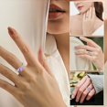 thumbnail image 1 of Anillos para Mujeres Anillo Morado Anillo de Compromiso Promesa de Boda Regalos de Joyería, 1 of 7