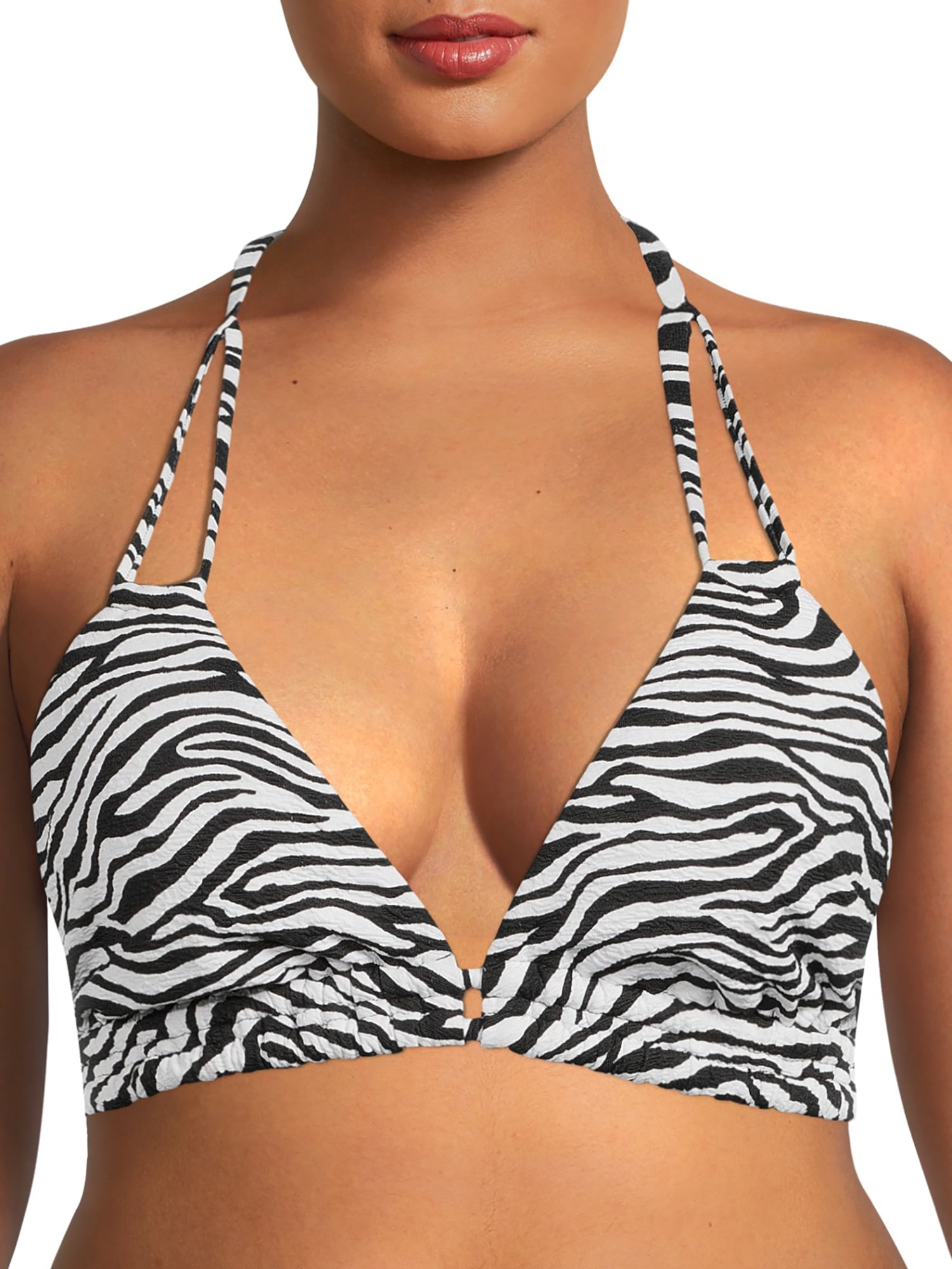 Leia Maan worm Time and True Women's Plus Size Zebra Print Triangle Bikini Swim Top -  Walmart.com