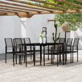 thumbnail image 1 of vidaXL 9 Piece Garden Dining Set Black, 1 of 4