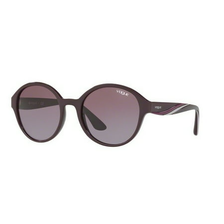 Vogue Women's VO5106SF 24188H 56 Round Plastic Purple Violet Sunglasses