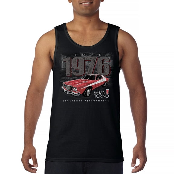 1976 Ford Gran Torino Crest Tank Top Officially Licensed Classic American Mustang Performance F150 Pickup Men's Top