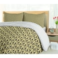 thumbnail image 5 of Ambesonne Modern Duvet Cover Sets, Grunge Royal Style Retro, 2-King, Pale Yellow and Black, 5 of 7