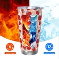 thumbnail image 5 of Bingfone Red Strawberry for 20 Oz Stainless Steel Travel Mug Double Wall Water Coffee Cup for Home,Office, Outdoor Works Great for Ice Drinks and Hot Beverage-Without Straw, 5 of 8
