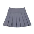 thumbnail image 5 of Bienzoe Girl's Classical Pleated School Uniform Dance Skirt Grey Size 12, 5 of 5