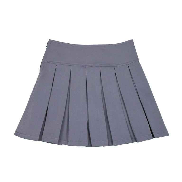 Bienzoe Girl's Pleated School Uniform Dance Skirt, Toddler Kids