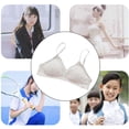 thumbnail image 2 of Lace Bralette Women Wireless Bralettes Padded Push Up Bralette V Neck Large Breast Minimizer Comfortable Everyday Bra White L, 2 of 4
