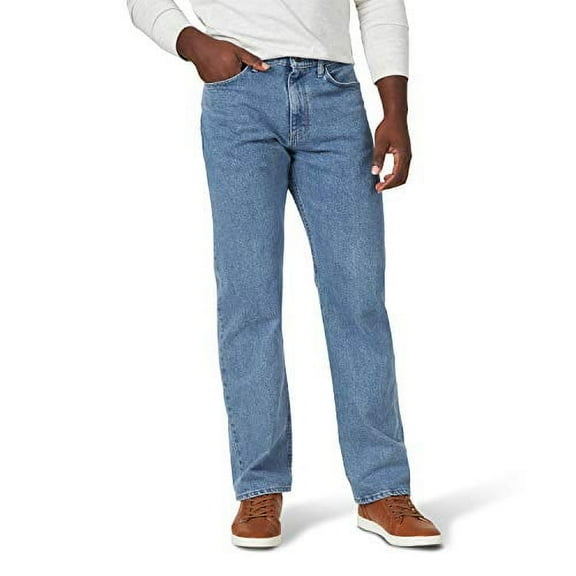 Wrangler Authentics Men's Classic Relaxed Fit Jean, Light Stonewash Flex, 36W x 29L