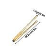 thumbnail image 3 of Stainless Steel Professional Fine Tweezers Pliers, Round , Extra Long Heavy Duty Food Tweezers with Precision Serrated Tips, for Cooking, Pastry Baking,Gold (7.9*0.5in), 3 of 8