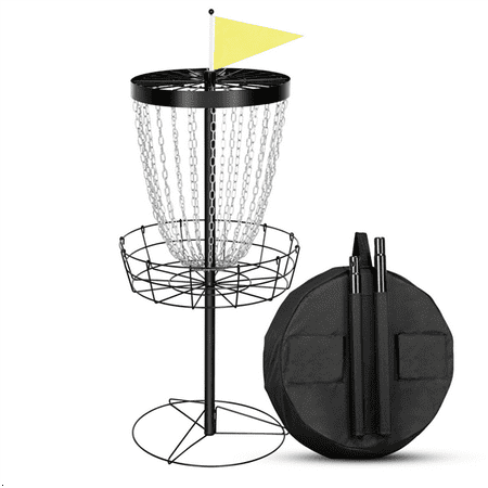 Topeakmart 24-Chain Disc Golf Basket Portable Disc Golf Target Flying Disc Golf Practice Basket with Carrying