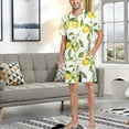 thumbnail image 7 of joogoo Men's Pajama Set Lemon and Leaves V-Neck Pj Shorts Set 2 Piece Loungewear Sleepwear L, 7 of 7