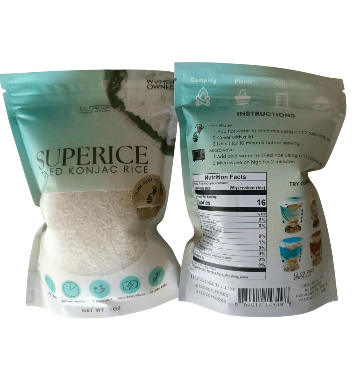 Kaizen Low-Carb High-Protein High-Fiber Shirataki Konjac Rice