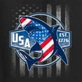 thumbnail image 6 of Wild Bobby Great White Shark USA Since 1776 Unisex Hoodie Sweatshirt, 6 of 6