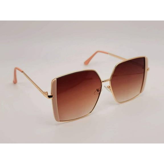 Fashion Big Rectangle Unisex Luxury Sunglasses Vintage Punk Tea