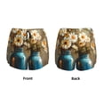 thumbnail image 3 of Balery Rustic Daisy Mason Jars Pattern Women's Running Shorts with Liner 2 Pockets Elastic Workout Athletic Gym Yoga Shorts-Medium, 3 of 7