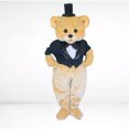 thumbnail image 4 of Nuevo disfraz de mascota de oso de peluche marrón con frac negro, personaje de animación divertido, disfraz de fantasía, evento, fiesta de Halloween, 4 of 4