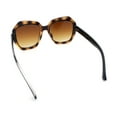 thumbnail image 7 of Womens Oversized Dimensional Thick Rectangle Retro Fashion Plastic Sunglasses [Tortoise - Brown], 7 of 7