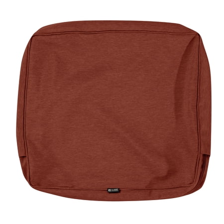UPC: 0052963060454 | Classic Accessories Montlake FadeSafe Water-Resistant Patio Lounge Back Cushion Cover  21 x 15 x 4 Inch  Heather Henna