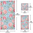 thumbnail image 3 of SKYSONIC Red Summer Flowers Bath Towels Soft Absorbent Bath Towels Bath Towel Set of 3 for Home Hotel Bathroom Decor, 3 of 7