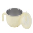 thumbnail image 4 of Taza de agua con aislamiento térmico con bonito patrón de estrella de acero inoxidable con asa para niños (Beige), 4 of 8