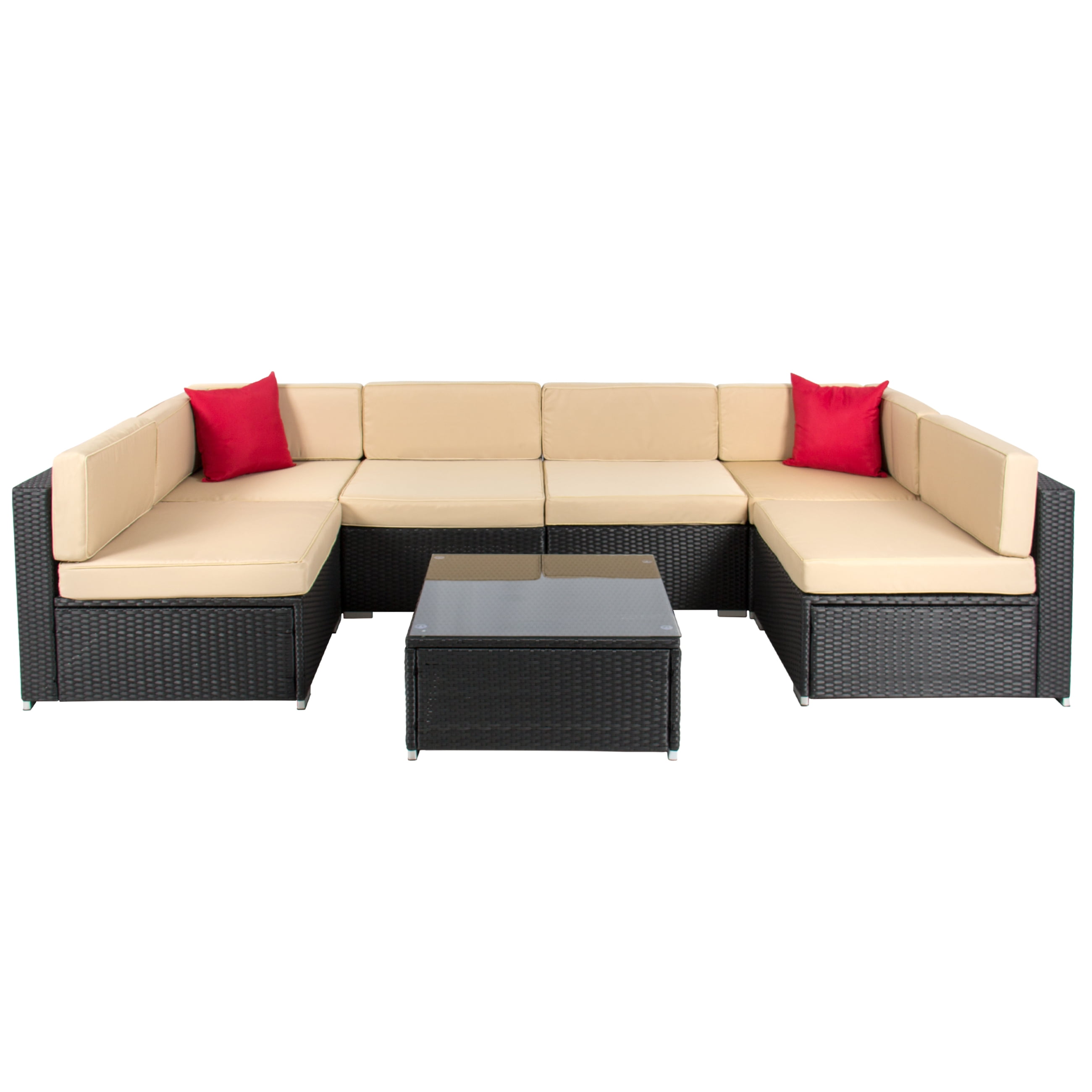 Best Choice Products 7pc Outdoor Patio Garden Wicker Furniture