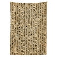 thumbnail image 3 of Ambesonne Egyptian Tablecloth Rectangular Table Cover, Ancinet Hieroglyphs, 60"x84", Sand Brown Black, 3 of 4