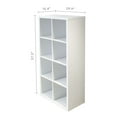 thumbnail image 3 of Smart Cube 8-Cube Organizer Storage with Opened Back Shelves,2 X 4 Cube Bookcase Book Shleves for Home, Office (White), 3 of 6