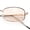 Gold - Beige, variant on Mens Small Snug Narrow Rectangular Pimp Metal Rim Sunglasses Silver - Blue