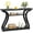 Black, variant on YANGLI 47" Wood Console Table with Curved Legs & Shelf, 3-Tier Modern Accent Sofa Table for Entryway/Living Room/Hallway, Easy Assembly, Black