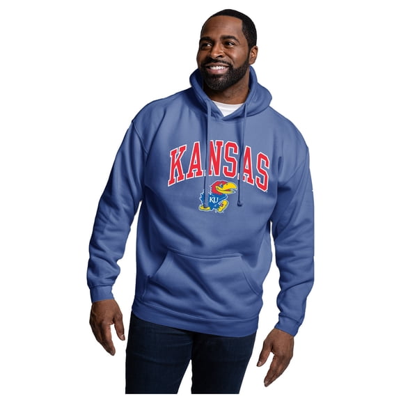 Men's League Collegiate Wear Royal Kansas Jayhawks Essentials 2.0 Fleece Pullover Hoodie