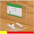 thumbnail image 4 of 20 Pcs Transparent Label Holder, Adhesive Label Holder, Acrylic Label Holder, Price Tag Holder Shelf Insert Labels For Office Supermarket, 4 of 5