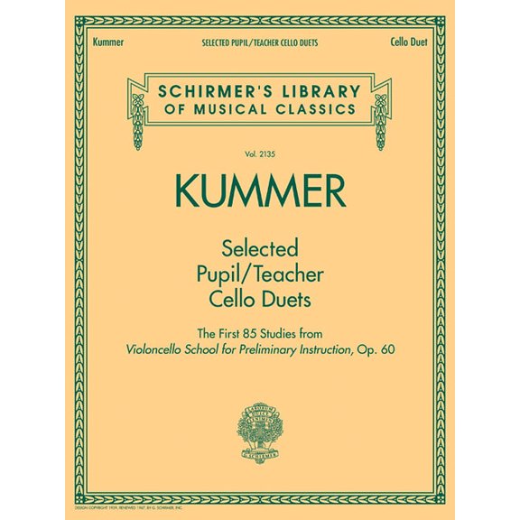 Selected Pupil/Teacher Cello Duets: Schirmer's Library of Musical Classics Vol. 2135, (Paperback)