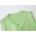 thumbnail image 3 of jinghuiyue Women’s V Neck Sweater Vest School Uniform Solid Color Sleeveless Knit Sweaters Pullover Tank Tops M, 3 of 6