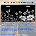 thumbnail image 3 of 1 Pcs 2D Flat License Plate Covers & Frames, Black and White For Decorative Front, Waterproof For Decoration Aluminum License Plate Covers & Frames Cover For Men Women, 12" X 6", 3 of 7