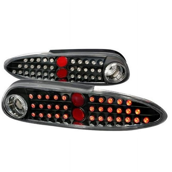 LED Tail Lights for 93 to 02 Chevrolet Camaro- Black - 12 x 14 x 24 in.