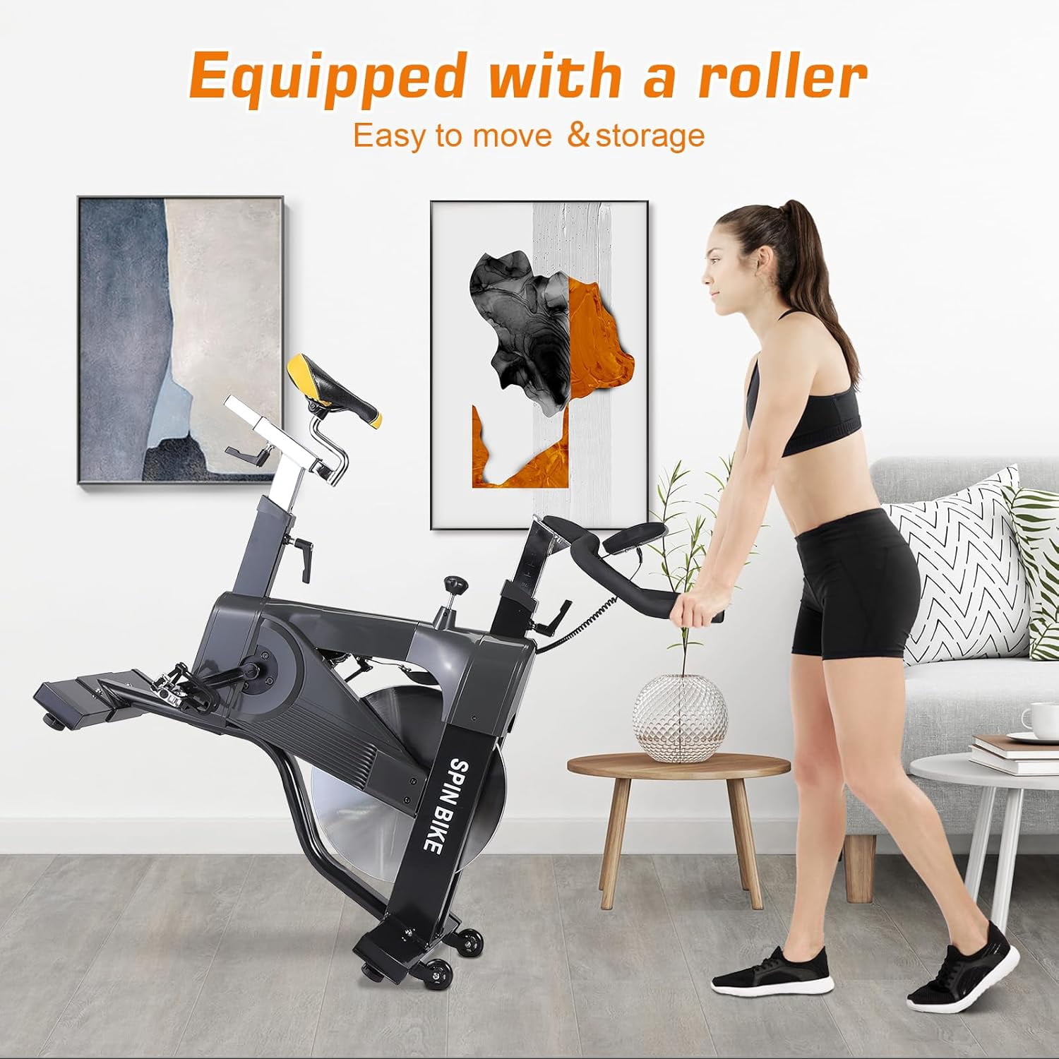 Exercise Bike for home, Indoor Cycling Bike Stationary, Quiet Magnetic Workout Bike with Comfortable Seat Cushion, 330LB Capacity, Digital Display for Home Gym