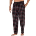 thumbnail image 3 of George Men's Fleece Plaid Sleep Pants, 3 of 6