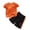 Orange, variant on Girls Boys Athletic Shorts Set 2 Piece Summer Clothes Outfit Quick Dry Breathable Mesh Tee and Shorts Sizes 1-12 Years