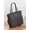 Dark Gray, variant on Back to School Minimalist Student Business Laptop Tote Bag, Multi Pocket Work Shoulder Purse for Women, Beige