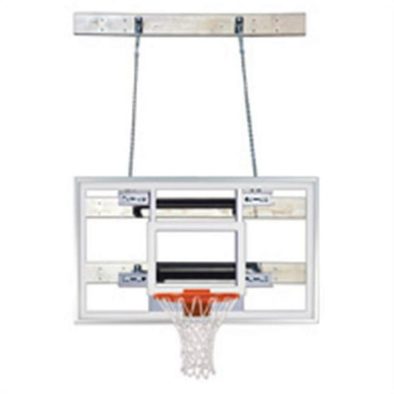 SuperMount46 Pro Steel-Glass Wall Mounted Basketball System, Black